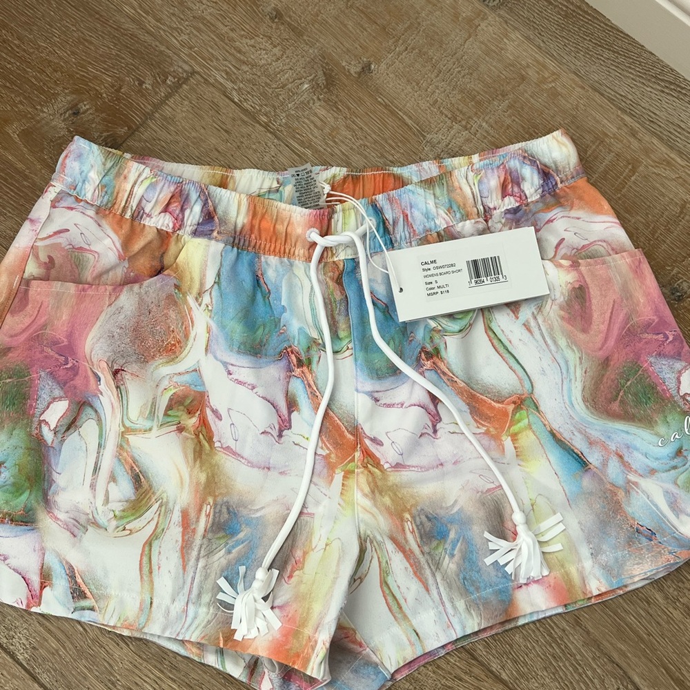 Colorful Abstract Women's Athletic Shorts